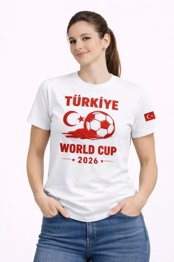 Türkiye World Cup 2026 Baskılı Tişört Futbol Temalı Forma T-Shirt