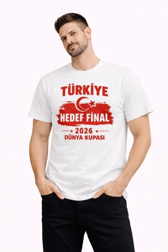Erkek TÜRKİYE Baskılı Tişört Ay Yıldız 2026 Dünya Kupası Taraftar Forma T-Shirt