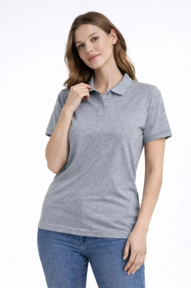 Pike Kumaş Düğmeli Yaka Regular Rahat Günlük Kısa Kol Tişört T-shirt