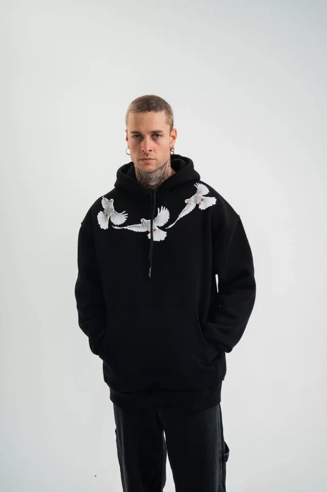Unisex Uzun Kol Bisiklet Yaka Yıkamalı SweatShirt