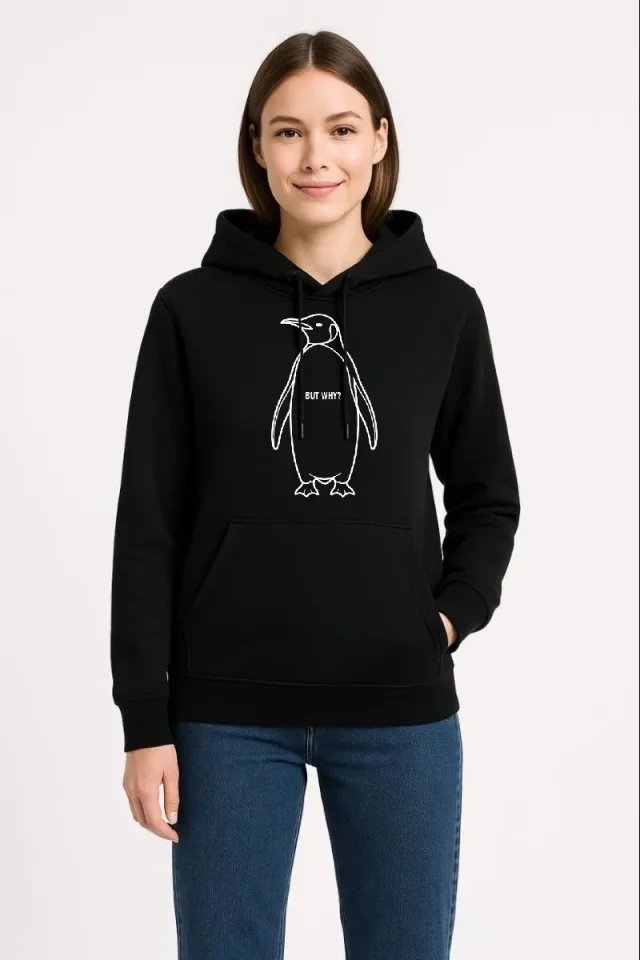 Nihilist Penguen Özel Tasarım Oversize Kapüşonlu Sweatshirt