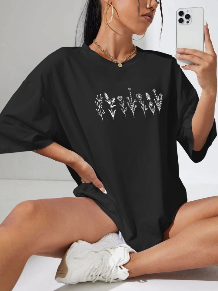 Baskılı Oversize T-shirt