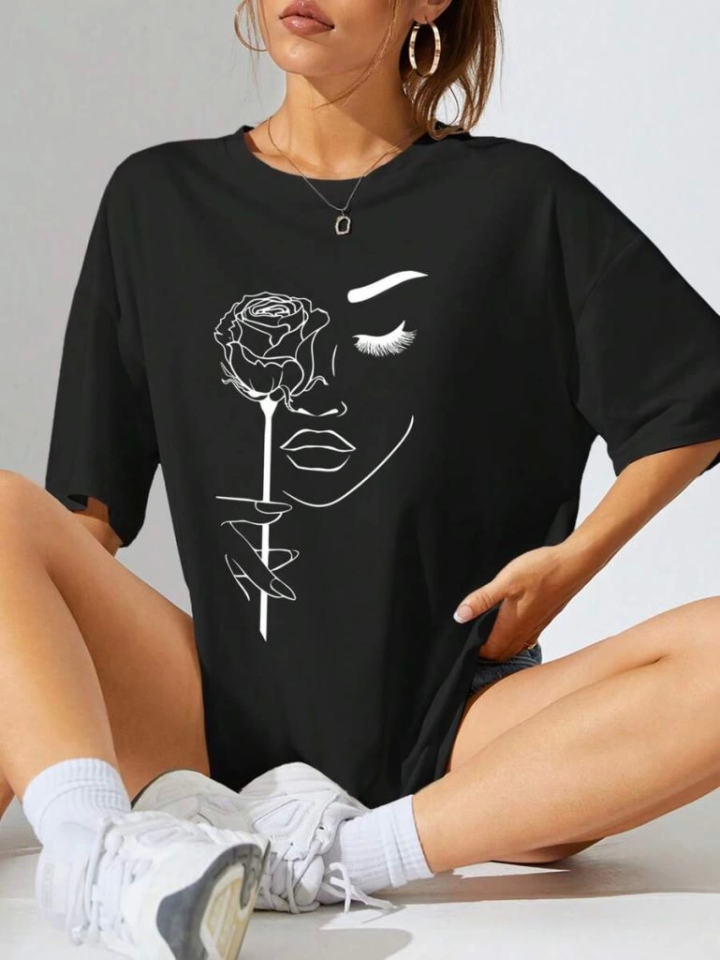 Baskılı Oversize T-shirt