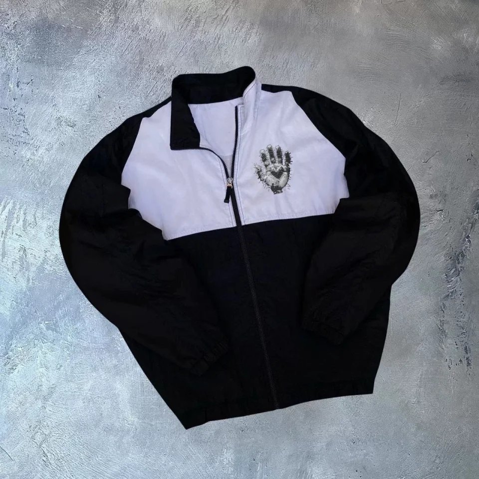 Unisex Uzun Kollu Paraşüt Kumaş Rüzgarlik