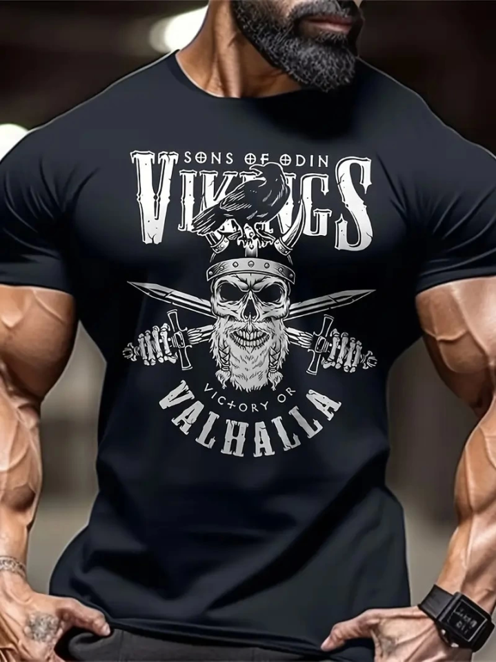 Baskılı Oversize Bisiklet Yaka T-shirt