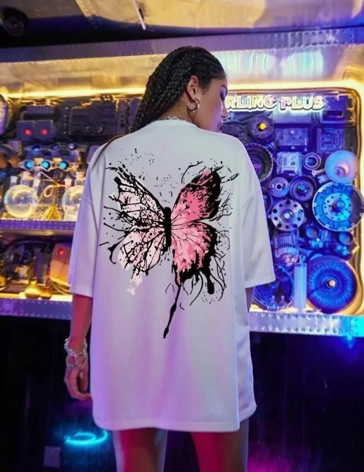 Unisex Baskılı Oversize T-Shirt