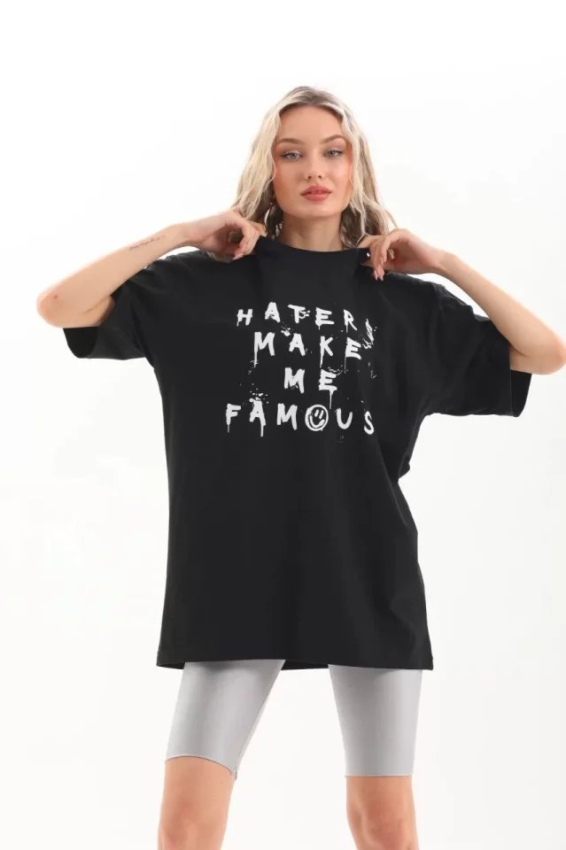 Unisex Baskılı Oversize T-Shirt