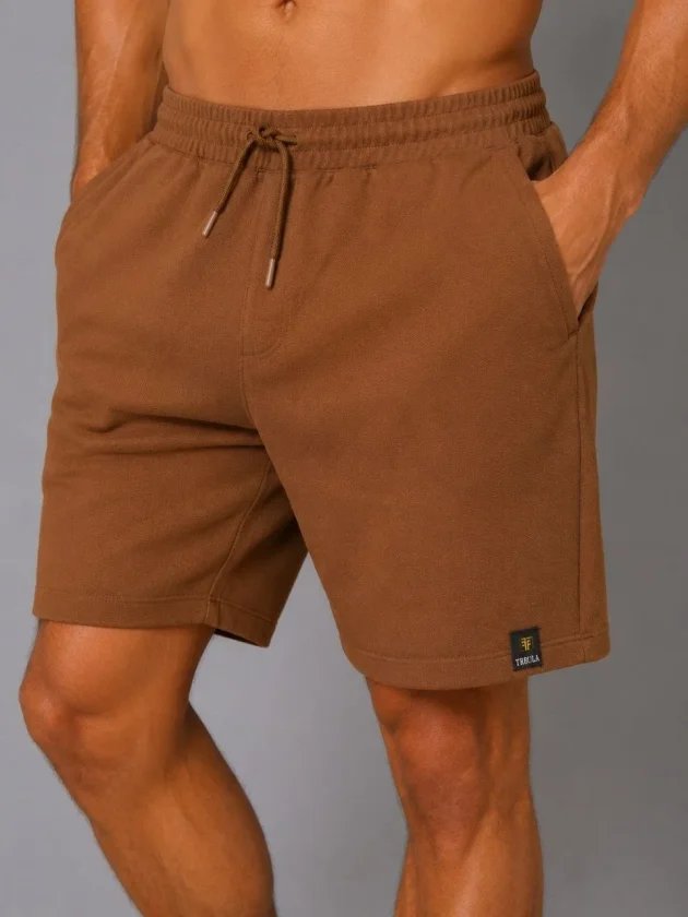 Erkek Dokuma Kumaş Cepli Bağcıklı Regular Fit Yazlık Şort