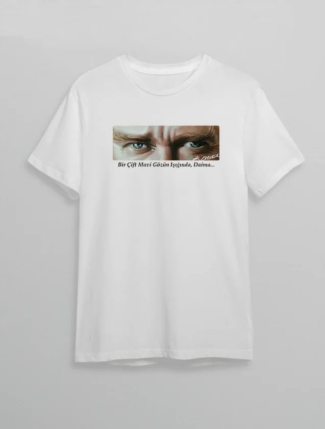 10 Kasım Atatürkü Anma Günü Baskılı Oversize Bisiklet Yaka T-shirt