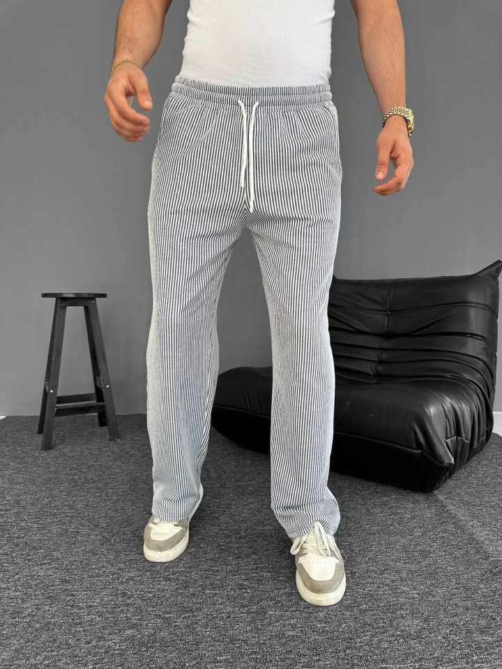 Su Yolu Çizgili Cepli Pantalon