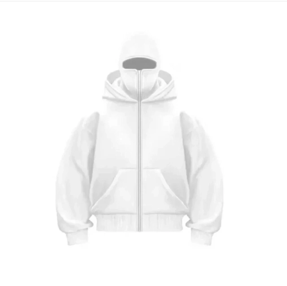 Samuray Ninja Çift Kapşonlu ZIP Fermuarlı Kanguru Çepli Tam Fermuarlı Hoodie Swetshirt